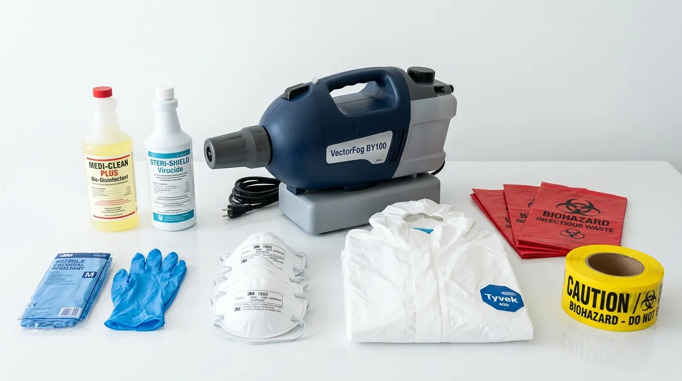 Professional biohazard remediation crew working in Eden Prairie